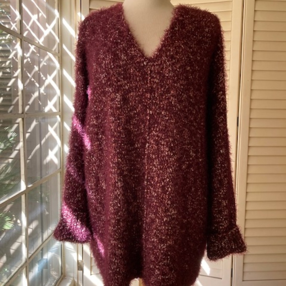 Heart N Crush Eyelash Tunic Sweater